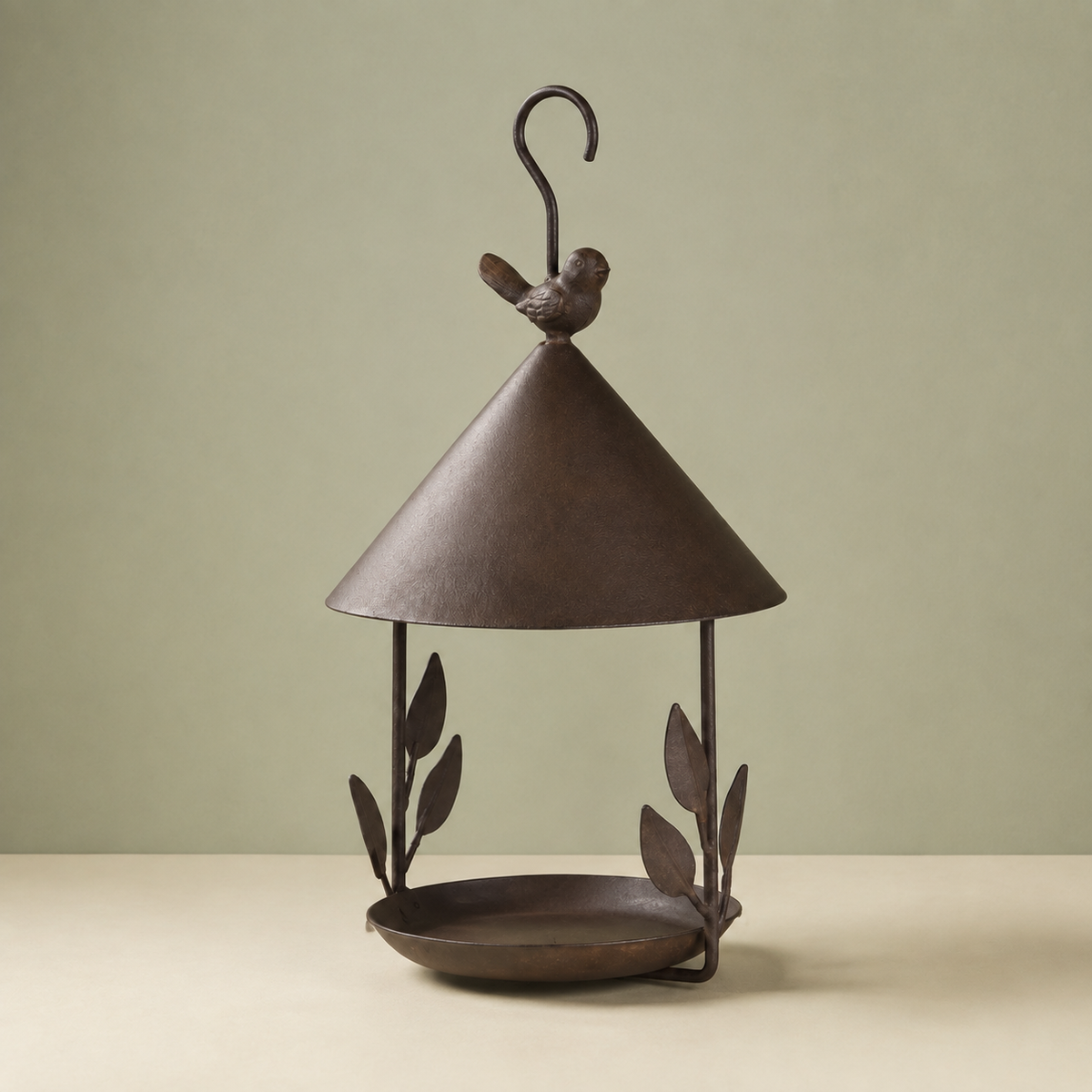 Iron bird feeder alternate angle